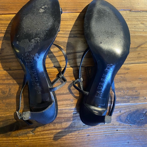 Ralph Lauren Black Suede/Leather Heels - Picture 6 of 10